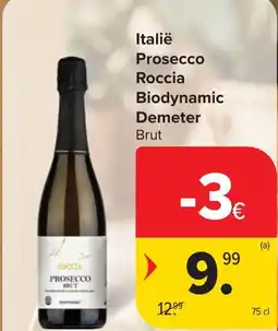 Hyper Carrefour Italië prosecco roccia biodynamic demeter aanbieding