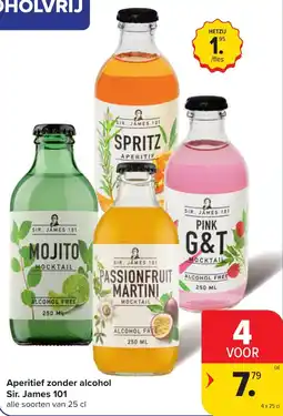 Hyper Carrefour Aperitief zonder alcohol sir. james 101 aanbieding