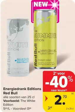 Hyper Carrefour Energiedrank editions red bull aanbieding