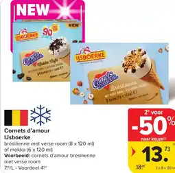 Hyper Carrefour Cornets d'amour ijsboerke aanbieding