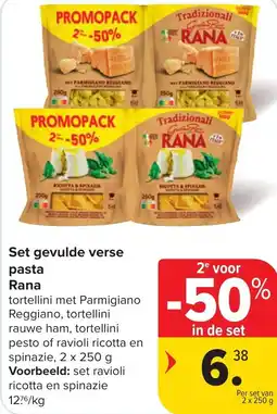 Hyper Carrefour Set gevulde verse pasta rana aanbieding