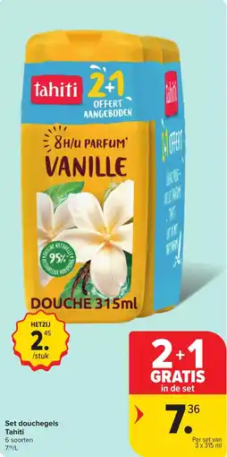 Hyper Carrefour Set douchegels tahiti aanbieding