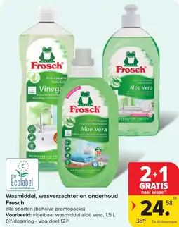 Hyper Carrefour Wasmiddel, wasverzachter en onderhoud frosch aanbieding