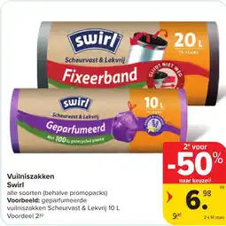 Hyper Carrefour Vuilniszakken Swirl aanbieding