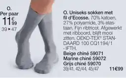 Damart Uniseks sokken met fil d'Ecosse aanbieding