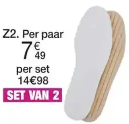 Damart Set van 2 paar ade- mende zolen in katoen aanbieding