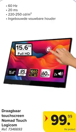Hyper Carrefour Draagbaar touchscreen Nomad Touch Logicom aanbieding