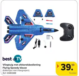 Hyper Carrefour Vliegtuig met afstandsbediening Flying Speedy blauw aanbieding