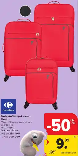 Hyper Carrefour Carrefour Trolleykoffer op 4 wielen Mexico aanbieding