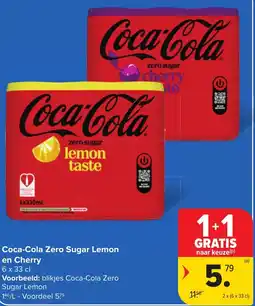 Hyper Carrefour Coca-Cola Zero Sugar Lemon en Cherry aanbieding