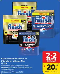 Hyper Carrefour Vaatwastabletten Quantum, Ultimate en Ultimate Plus Finish aanbieding