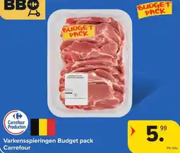 Hyper Carrefour Varkensspieringen Budget pack Carrefour aanbieding