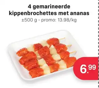 Gemarineerde Kippenbrochettes met Ananas