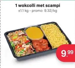 Buurtslagers Wokcolli met Scampi aanbieding