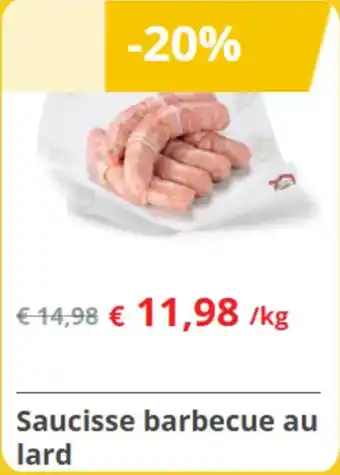Saucisse Barbecue au Lard