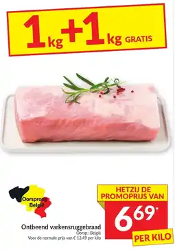 Intermarché Ontbeend Varkensruggebraad aanbieding