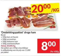 Intermarché 'Ontdekkingspakket' Droge Ham aanbieding