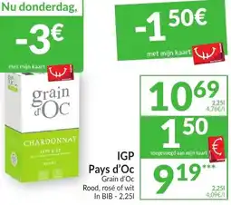Intermarché Grain d'Oc IGP Pays d'Oc wine price aanbieding