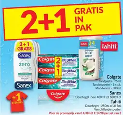 Intermarché Colgate, Sanex, Tahiti aanbieding
