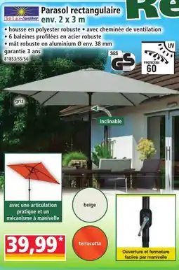 Norma Parasol rectangulaire aanbieding