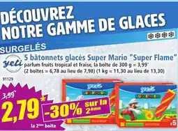 Norma 5 bâtonnets glacés Super Mario "Super Flame" aanbieding