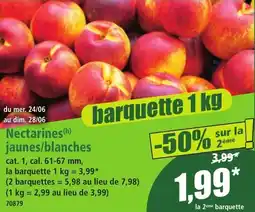 Norma Nectarines jaunes/blanches aanbieding