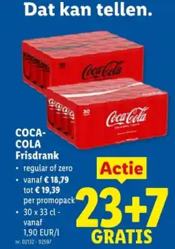 Lidl COCACOLA Frisdrank aanbieding