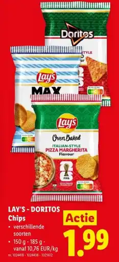 Lidl LAY'S - DORITOS Chips aanbieding