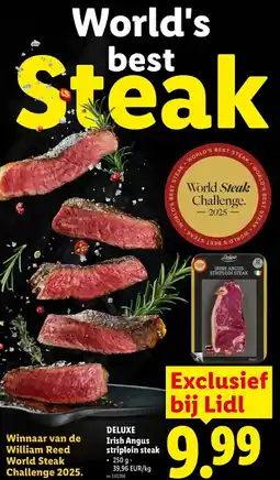 Lidl Irish Angus striploin steak aanbieding