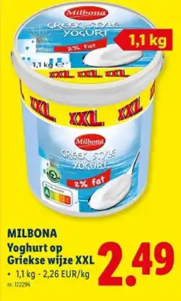 Lidl Yoghurt op Griekse wijze XXL aanbieding