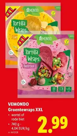 Lidl Groentewraps XXL aanbieding