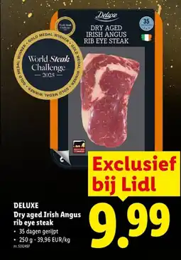 Lidl Dry aged Irish Angus rib eye steak aanbieding