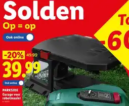 Lidl Garage voor robotmaaier aanbieding