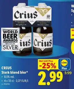 Lidl Sterk blond bier aanbieding
