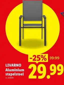 Lidl Aluminium stapelstoel aanbieding