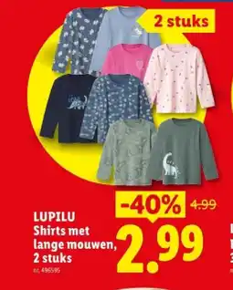 Lidl Shirts met lange mouwen, 2 stuks aanbieding