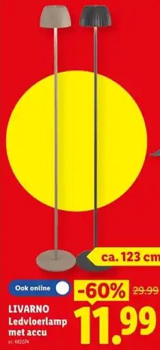 Lidl Ledvloerlamp met accu aanbieding
