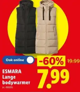 Lidl Lange bodywarmer aanbieding