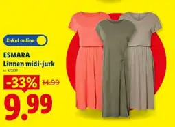 Lidl Linnen midi-jurk aanbieding