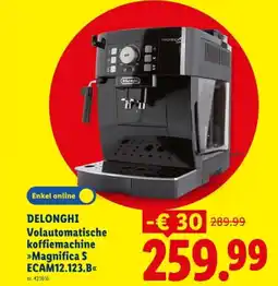 Lidl Volautomatische koffiemachine Magnifica S ECAM12.123.B aanbieding