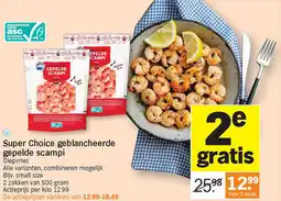 Albert Heijn Super Choice geblancheerde gepelde scampi aanbieding