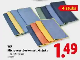 Lidl Microvezeldoekenset, 4 stuks aanbieding