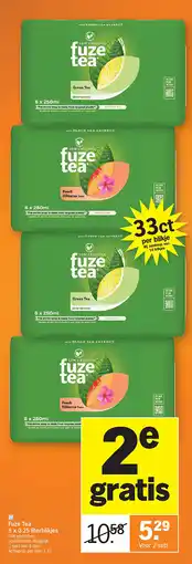 Albert Heijn Fuze Tea 8 x 0.25 literblikjes aanbieding
