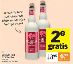 Albert Heijn Delirium Red 0.75 literfles aanbieding