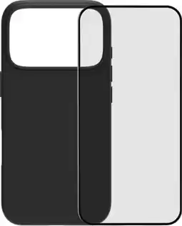 Coolblue BlueBuilt Back Cover iPhone 17 Pro Zwart + BlueBuilt iPhone 17 Pro Screenprotector Glas aanbieding