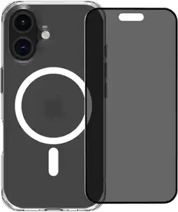 Coolblue BlueBuilt Protective Cover met MagSafe iPhone 16 Transparant + Privacy Screenprotector aanbieding