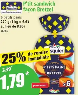 Norma P'tit sandwich facon bretzel aanbieding