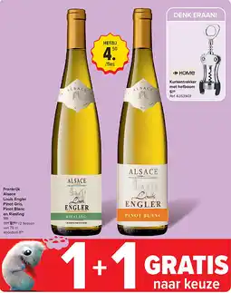 Carrefour Frankrijk Alsace Louis Engler Pinot Gris, Pinot Blanc en Riesling aanbieding