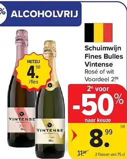 Carrefour Schuimwijn Fines Bulles Vintense aanbieding