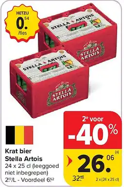 Carrefour Krat bier Stella Artois aanbieding